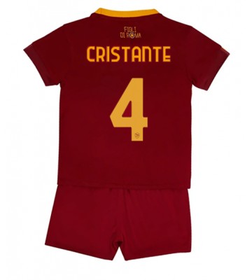 AS Roma Bryan Cristante #4 Hjemmedraktsett Barn 2022-23 Kortermet (+ Korte bukser)